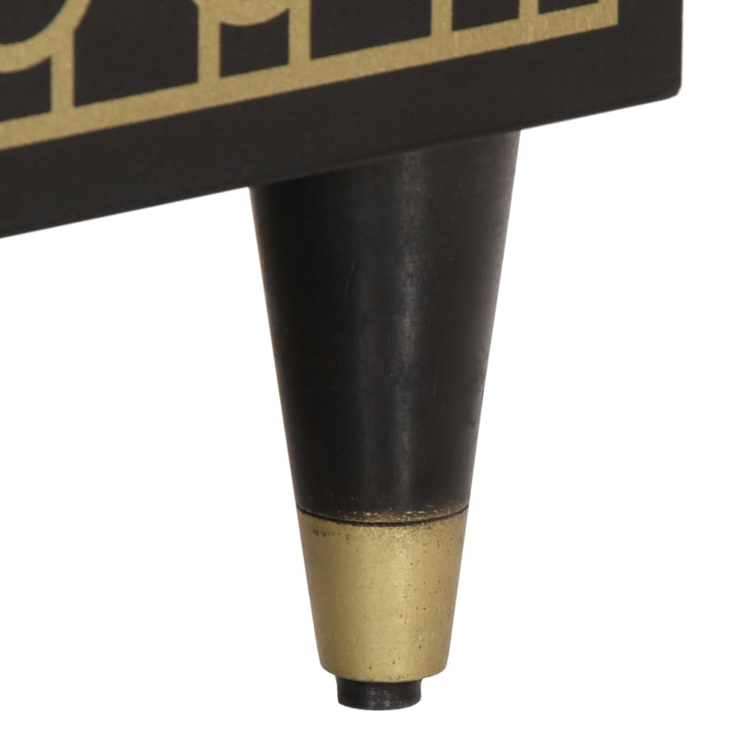 Comodino 50x33x60 cm in Legno Massello di Mango - homemem39