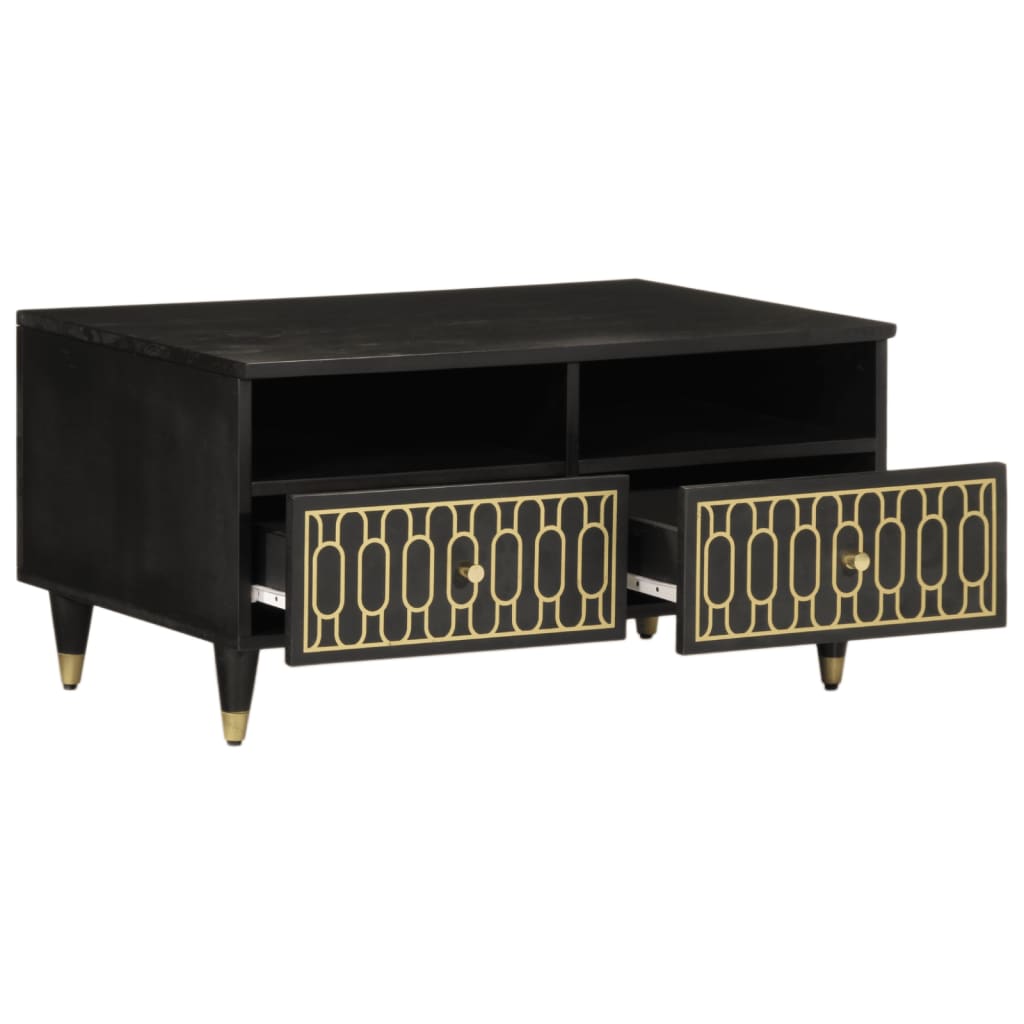 Tavolino da Salotto 80x54x40 cm in Legno Massello di Mango