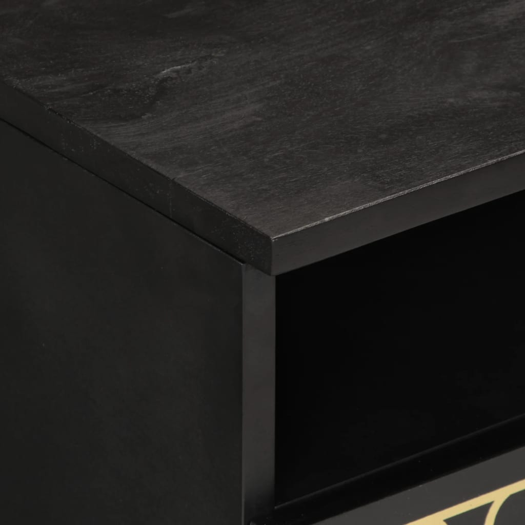 Tavolino da Salotto 80x54x40 cm in Legno Massello di Mango