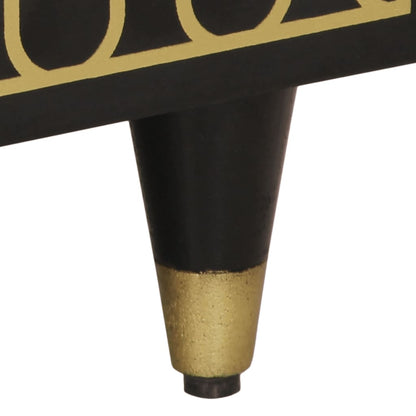 Tavolino da Salotto 80x54x40 cm in Legno Massello di Mango