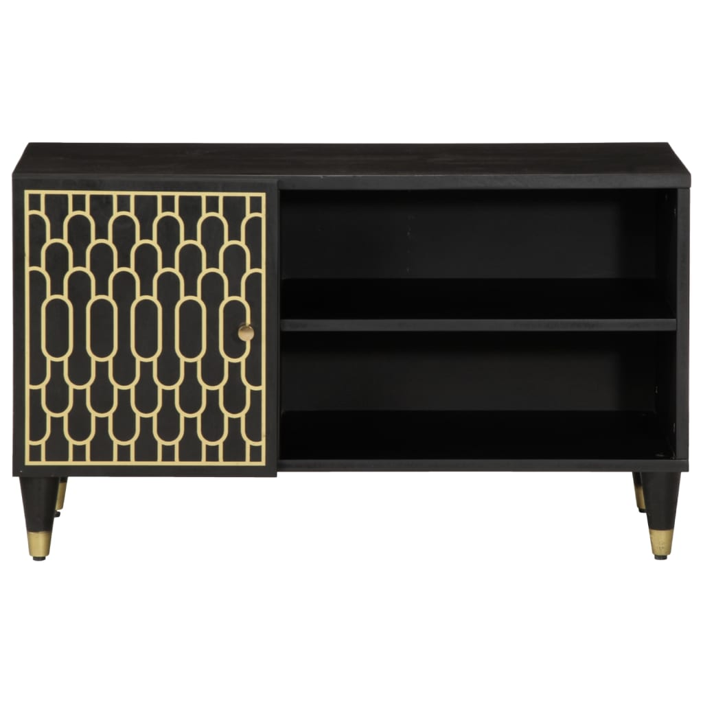 Mobile Porta TV 80x31,5x46 cm in Legno Massello di Mango - homemem39