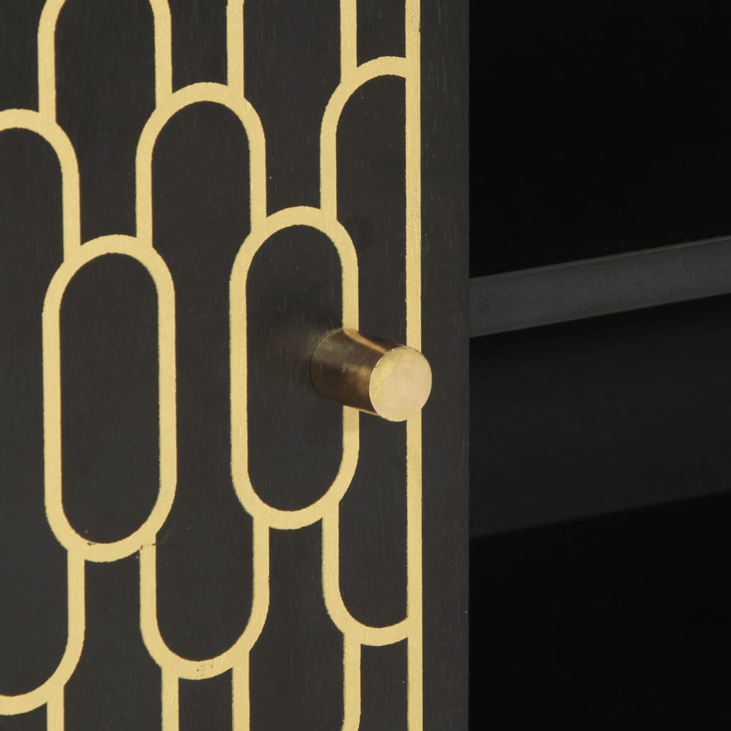 Mobile Porta TV 80x31,5x46 cm in Legno Massello di Mango - homemem39