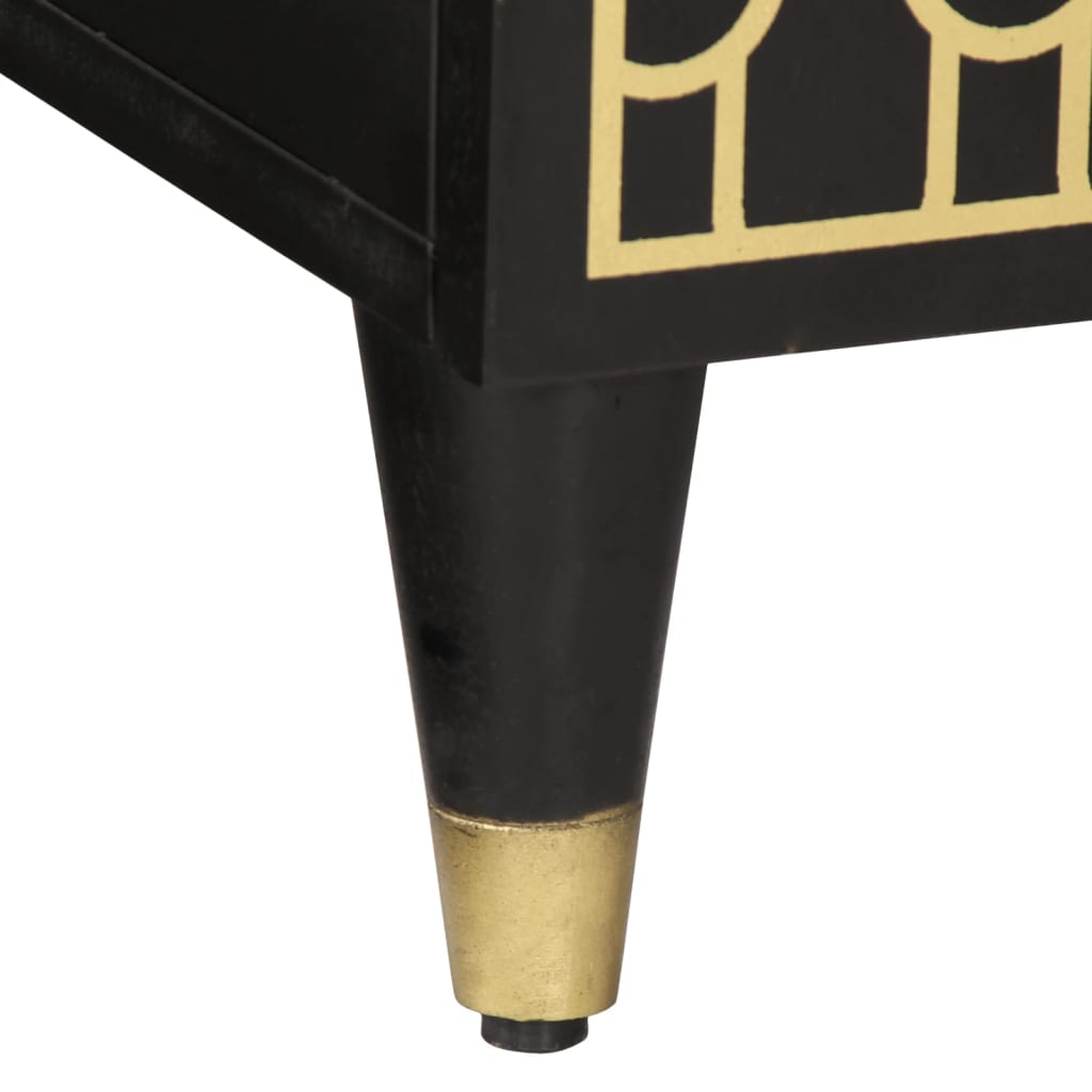 Mobile Porta TV 80x31,5x46 cm in Legno Massello di Mango - homemem39