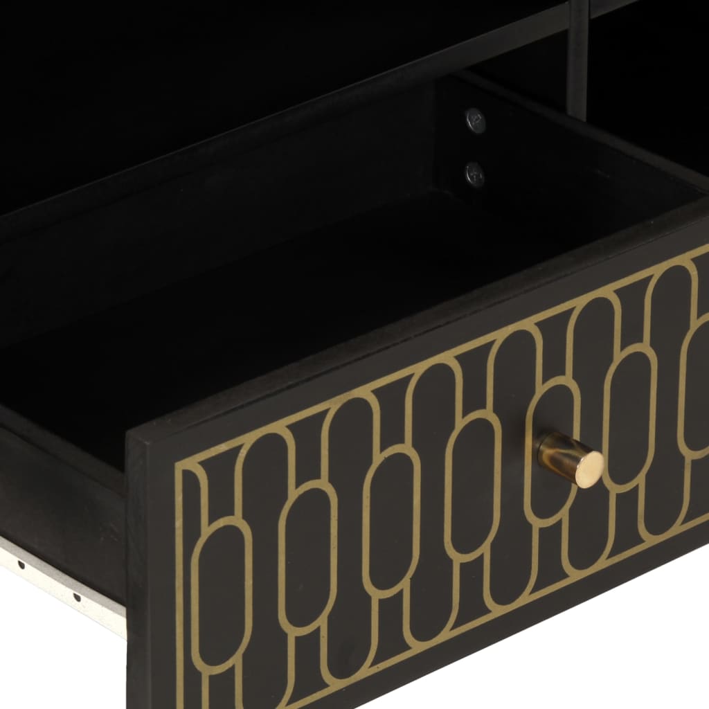 Mobile Porta TV 80x33x46 cm in Legno Massello di Mango - homemem39