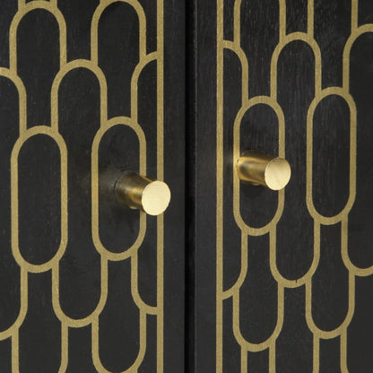 Credenza 60x33x75 cm in Legno Massello di Mango