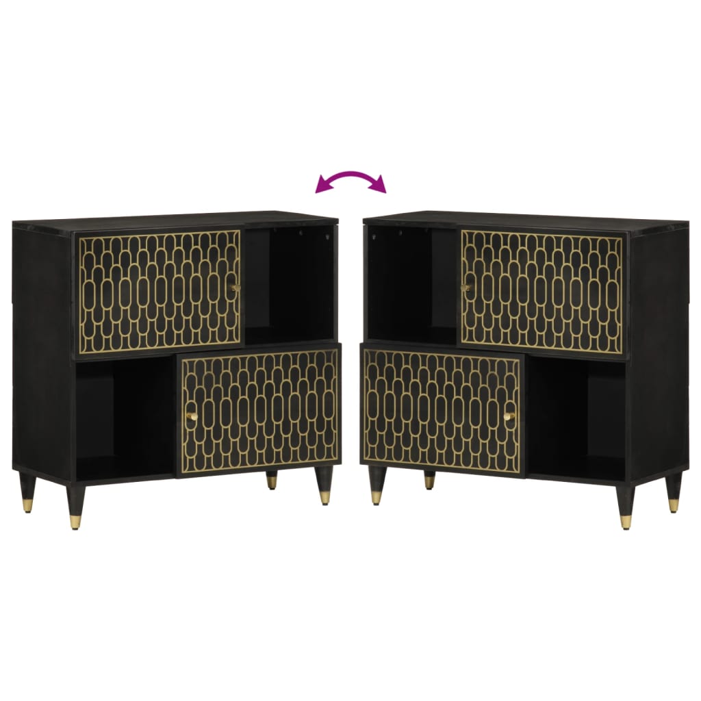 Credenza 80x33x75 cm in Legno Massello di Mango - homemem39