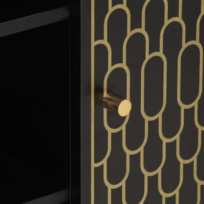 Credenza 90x33x75 cm in Legno Massello di Mango - homemem39