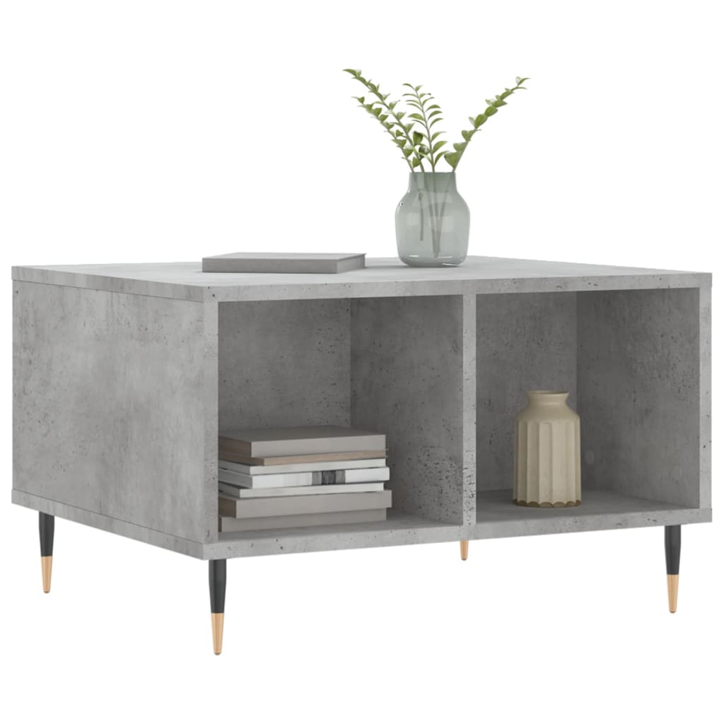 Tavolino Salotto Grigio Cemento 60x50x36,5 cm Legno Multistrato | homemem39
