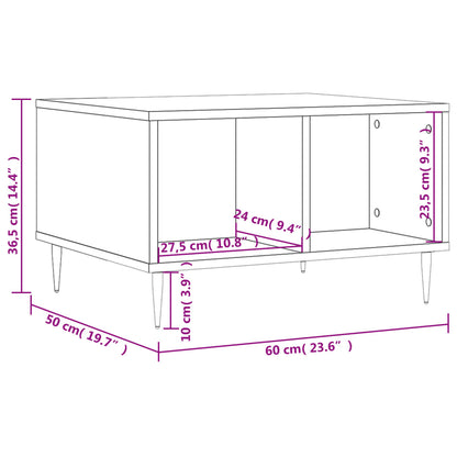 Tavolino da Salotto Rovere Marrone 60x50x36,5 cm in Multistrato | homemem39