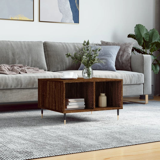 Tavolino da Salotto Rovere Marrone 60x50x36,5 cm in Multistrato | homemem39