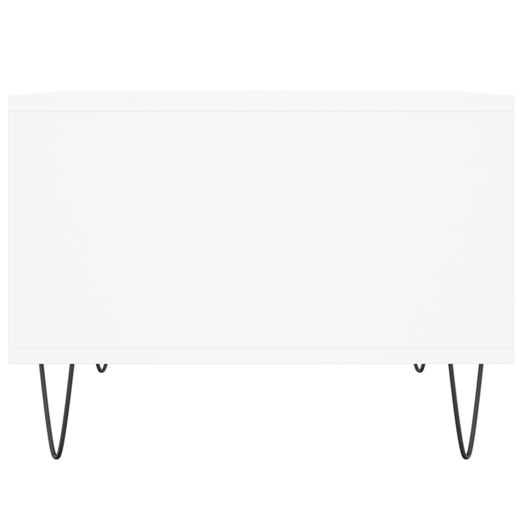 Tavolino da Salotto Bianco 60x50x36,5 cm in Legno Multistrato