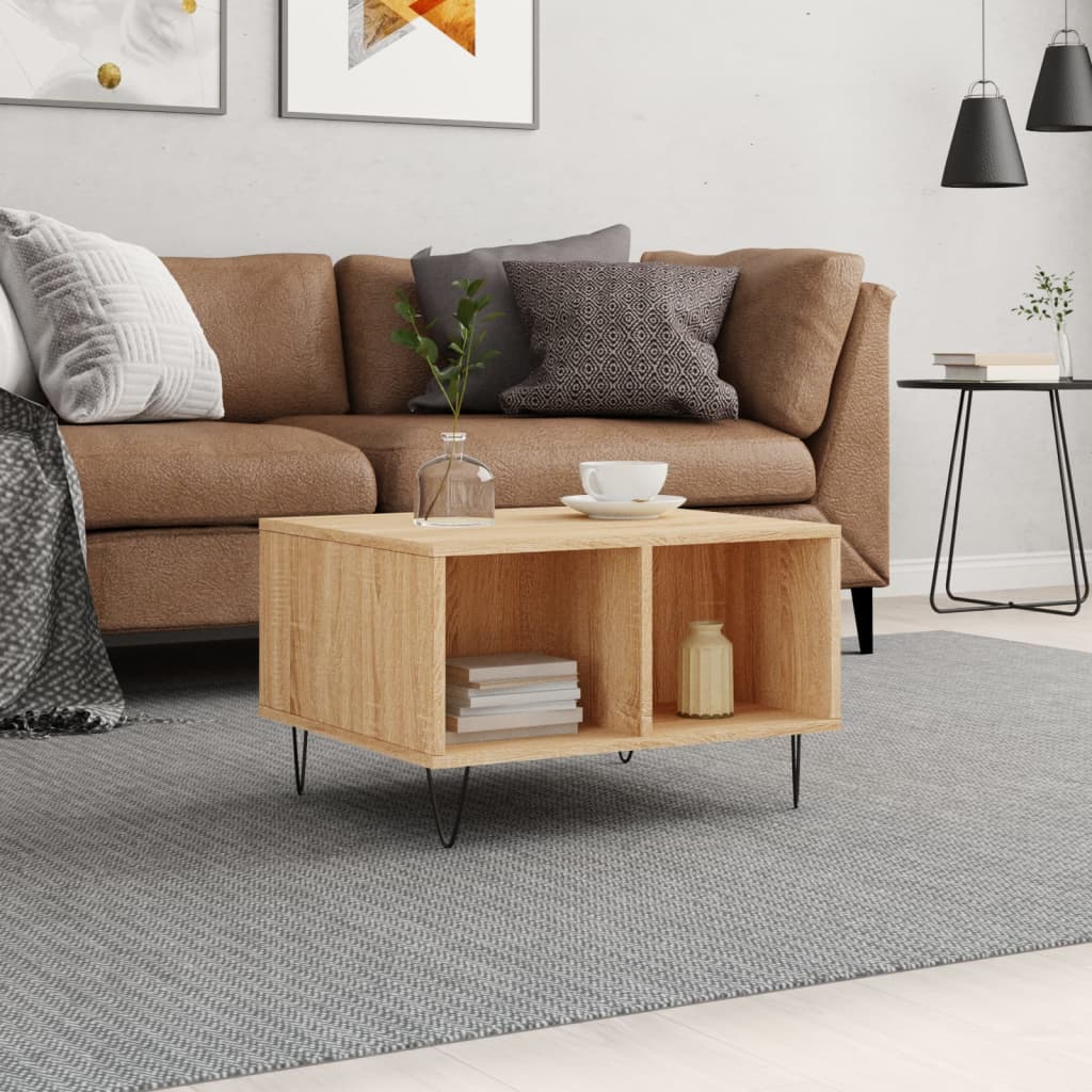 Tavolino Salotto Rovere Sonoma 60x50x36,5 cm Legno Multistrato | homemem39