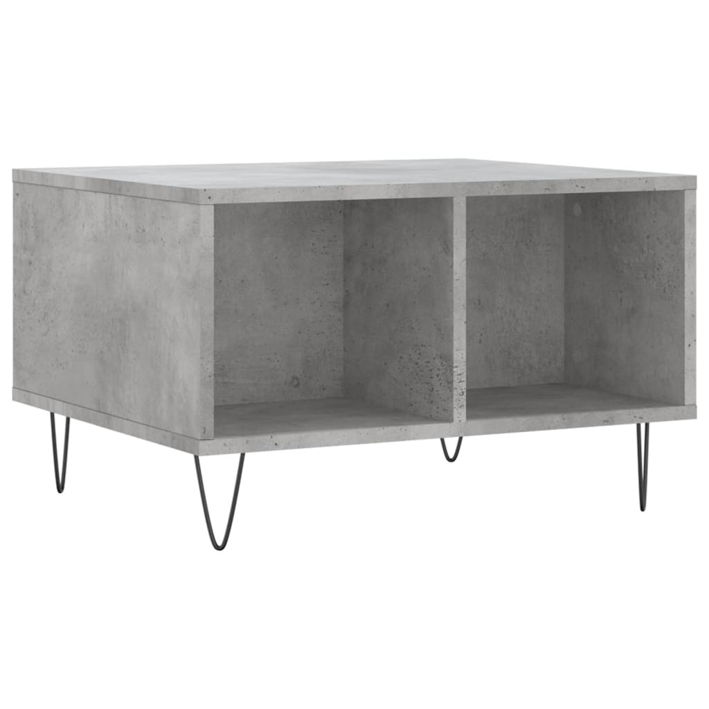 Tavolino Salotto Grigio Cemento 60x50x36,5 cm Legno Multistrato | homemem39