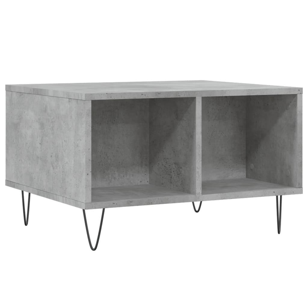 Tavolino Salotto Grigio Cemento 60x50x36,5 cm Legno Multistrato | homemem39