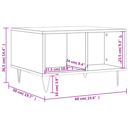 Tavolino da Salotto grigio sonoma 60x50x36,5 cm in Multistrato | homemem39
