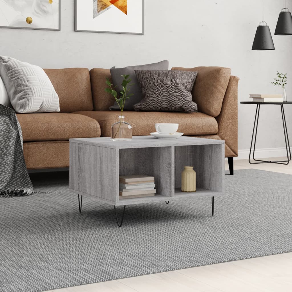 Tavolino da Salotto grigio sonoma 60x50x36,5 cm in Multistrato | homemem39