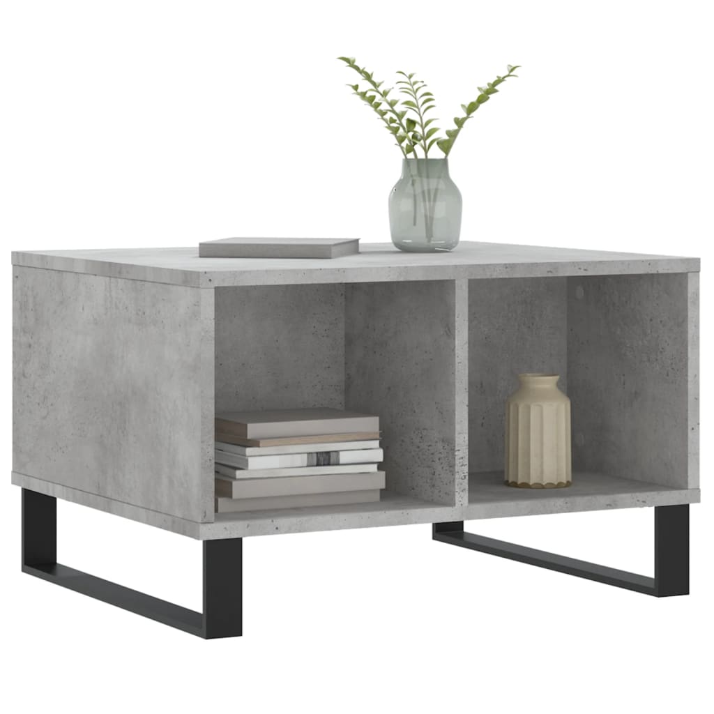 Tavolino Salotto Grigio Cemento 60x50x36,5 cm Legno Multistrato | homemem39