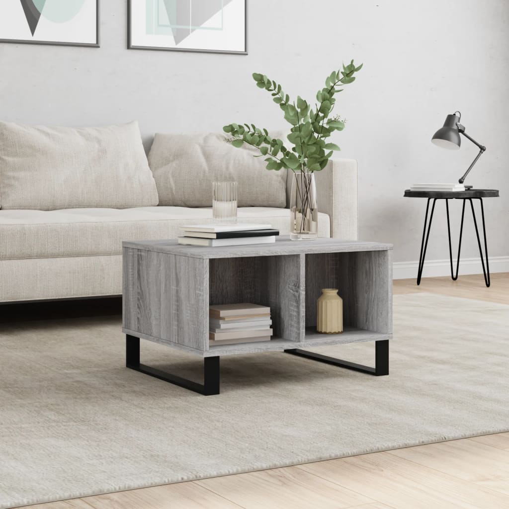 Tavolino da Salotto grigio sonoma 60x50x36,5 cm in Multistrato | homemem39