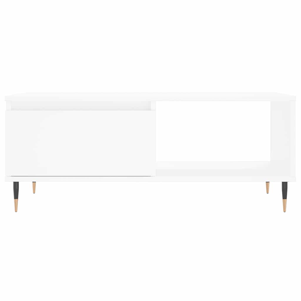 Tavolino da Salotto Bianco 90x50x36,5 cm in Legno Multistrato