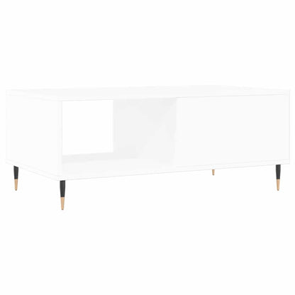 Tavolino da Salotto Bianco 90x50x36,5 cm in Legno Multistrato