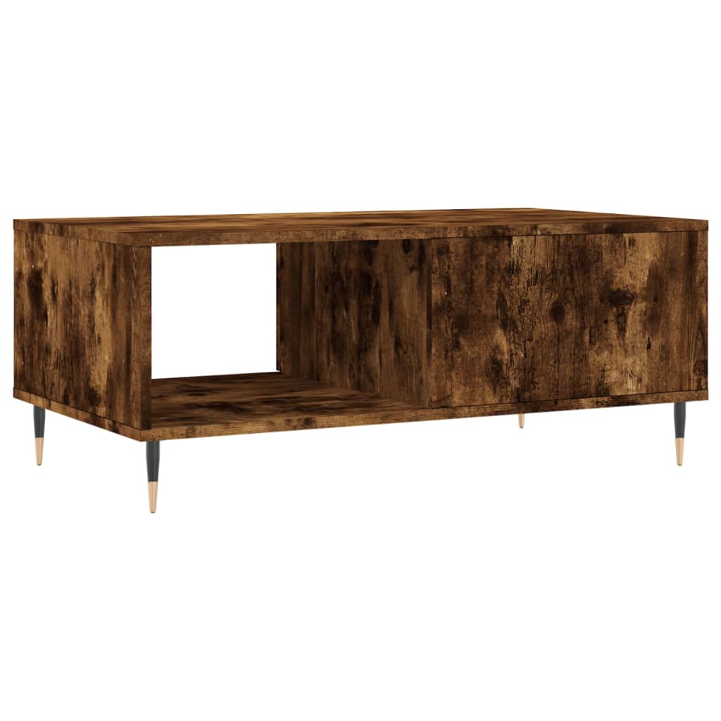 Tavolino da Salotto Rovere Fumo 90x50x36,5 cm Legno Multistrato | homemem39