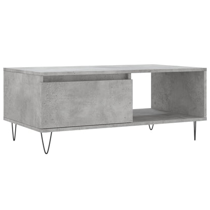 Tavolino Salotto Grigio Cemento 90x50x36,5 cm Legno Multistrato | homemem39