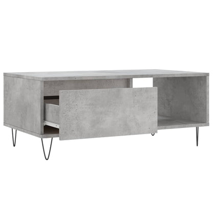 Tavolino Salotto Grigio Cemento 90x50x36,5 cm Legno Multistrato | homemem39