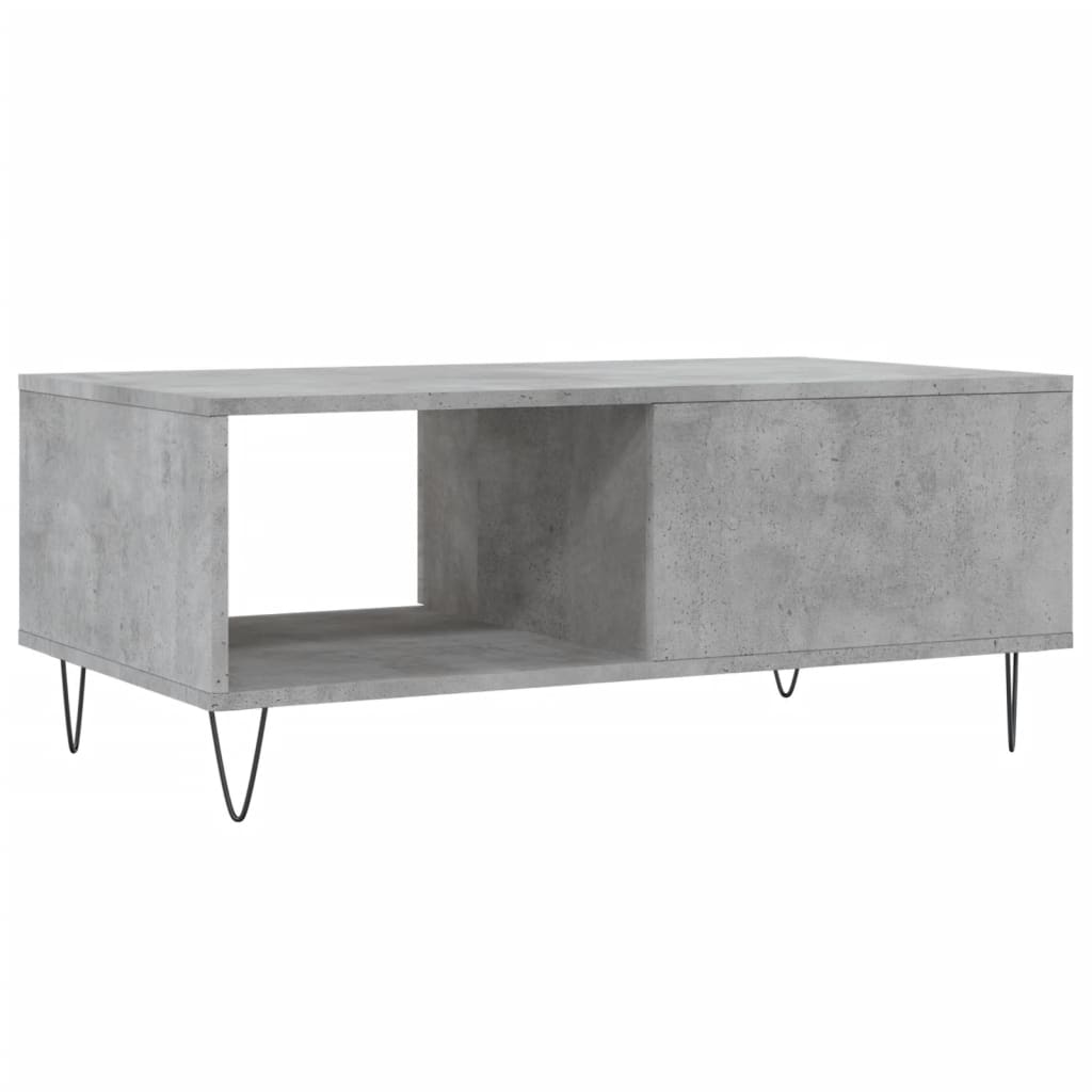 Tavolino Salotto Grigio Cemento 90x50x36,5 cm Legno Multistrato | homemem39