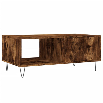 Tavolino da Salotto Rovere Fumo 90x50x36,5 cm Legno Multistrato | homemem39