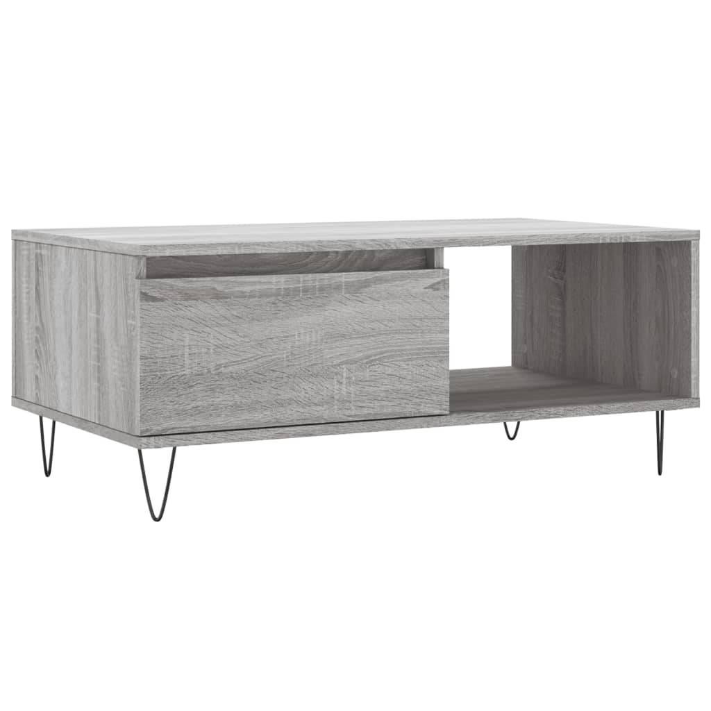 Tavolino Salotto Grigio Sonoma 90x50x36,5 cm Legno Multistrato | homemem39
