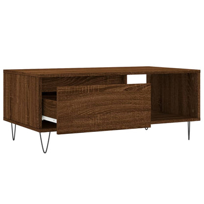 Tavolino da Salotto Rovere Marrone 90x50x36,5 cm in Multistrato | homemem39