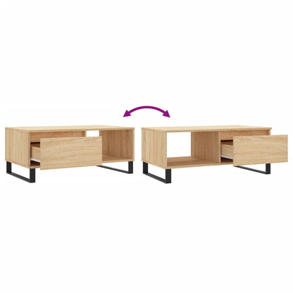 Tavolino Salotto Rovere Sonoma 90x50x36,5 cm Legno Multistrato | homemem39