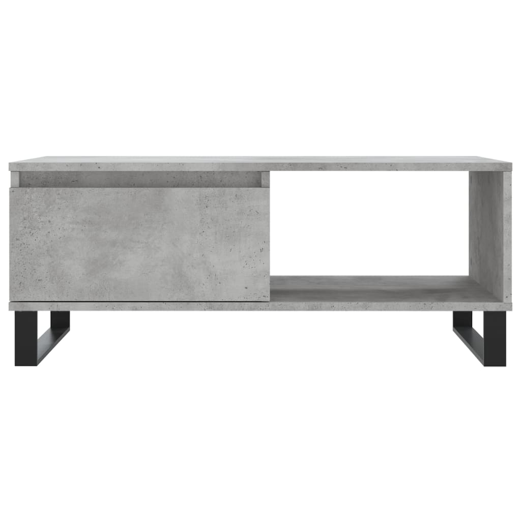 Tavolino Salotto Grigio Cemento 90x50x36,5 cm Legno Multistrato | homemem39