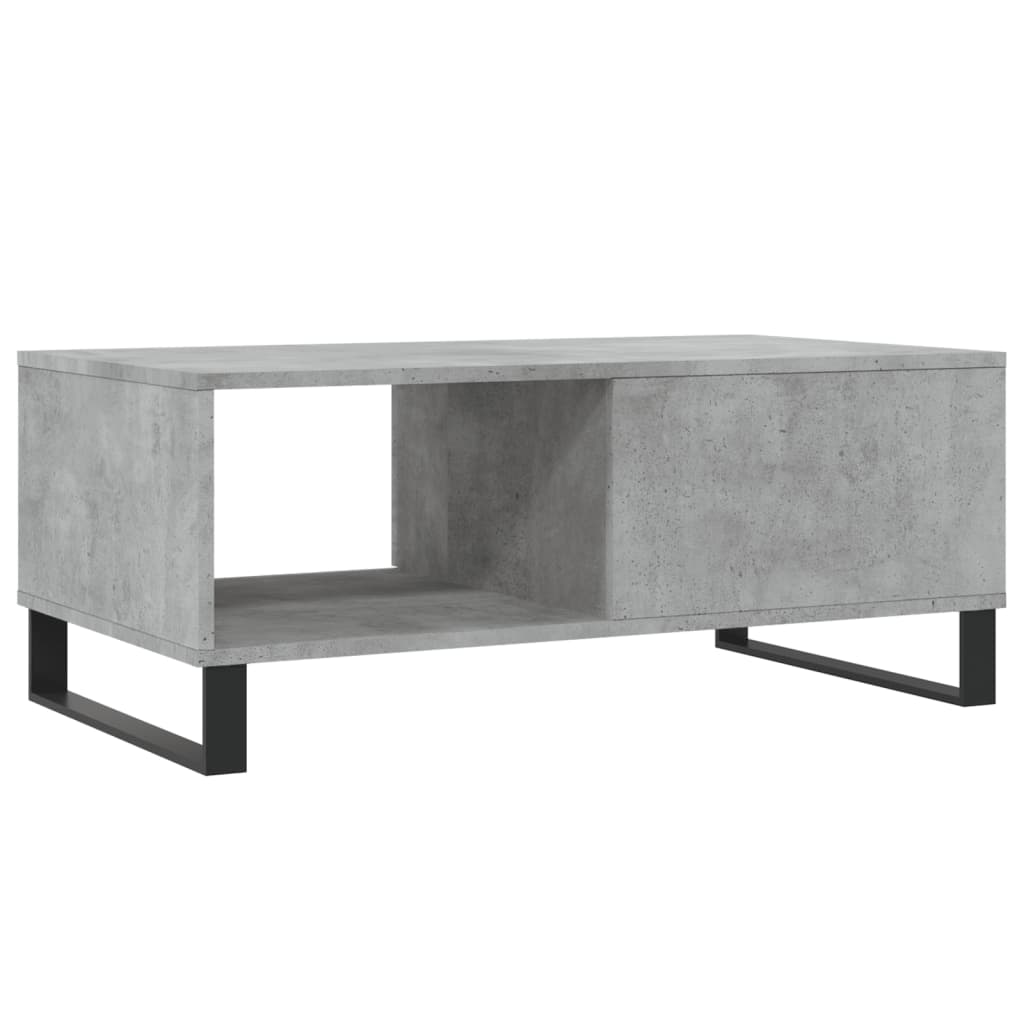Tavolino Salotto Grigio Cemento 90x50x36,5 cm Legno Multistrato | homemem39