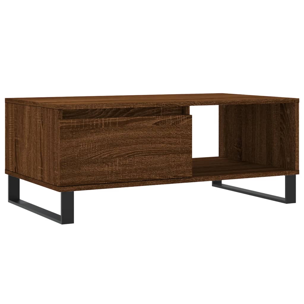 Tavolino da Salotto Rovere Marrone 90x50x36,5 cm in Multistrato | homemem39