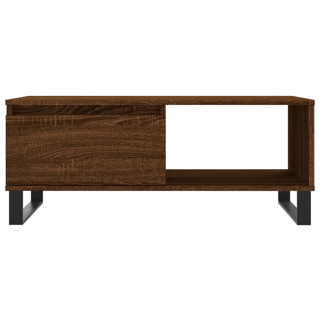 Tavolino da Salotto Rovere Marrone 90x50x36,5 cm in Multistrato | homemem39