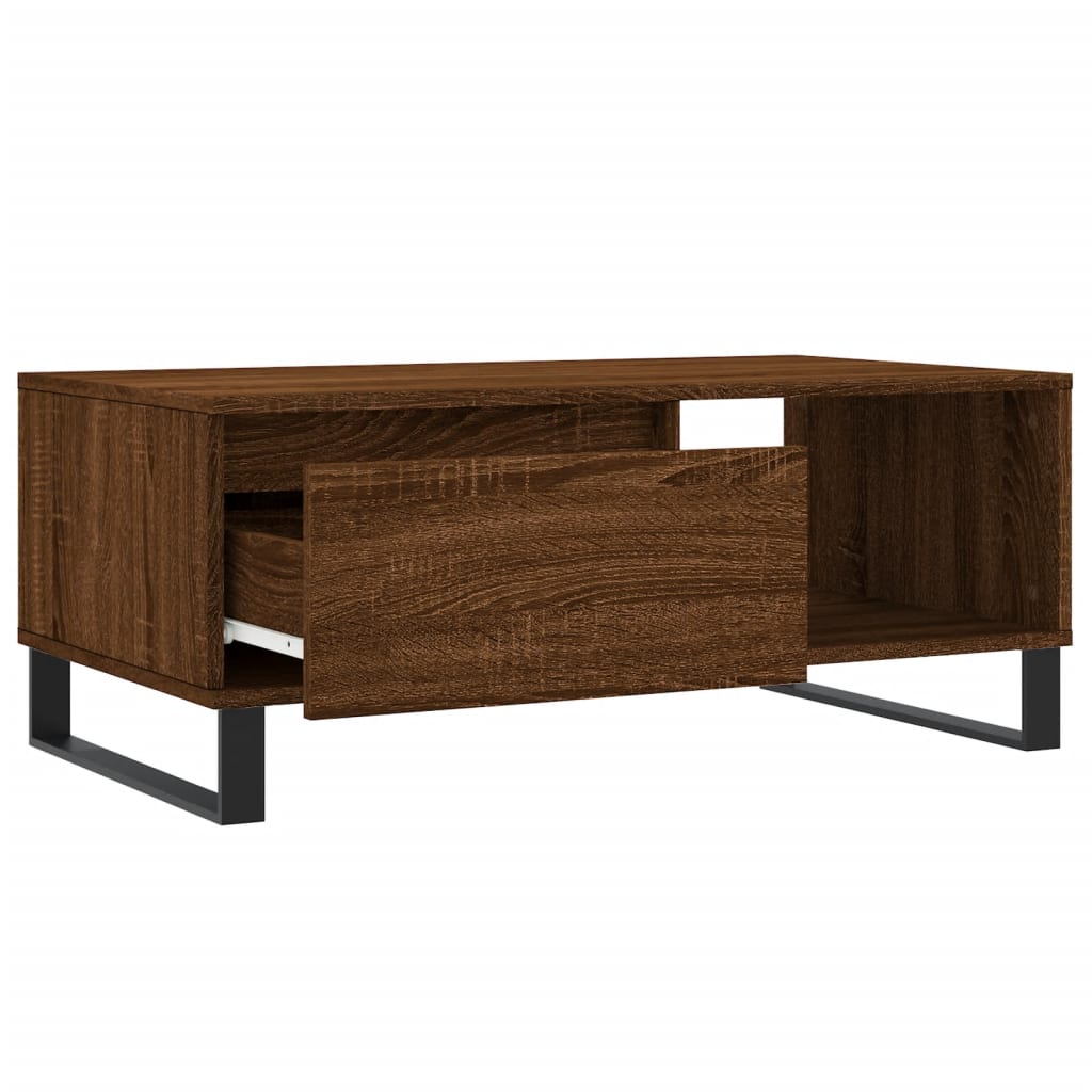 Tavolino da Salotto Rovere Marrone 90x50x36,5 cm in Multistrato | homemem39