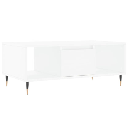 Tavolino da Salotto Bianco 90x50x36,5 cm in Legno Multistrato | homemem39