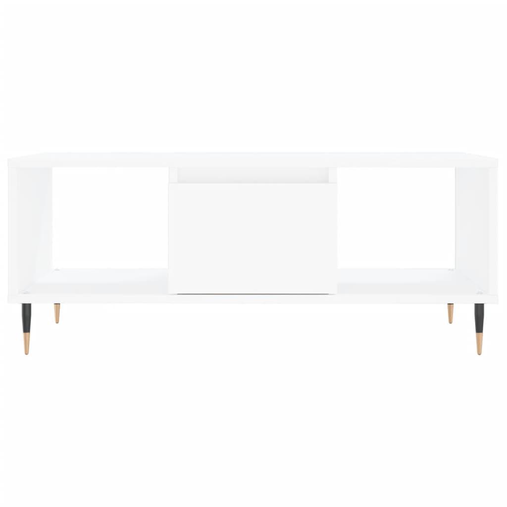 Tavolino da Salotto Bianco 90x50x36,5 cm in Legno Multistrato | homemem39