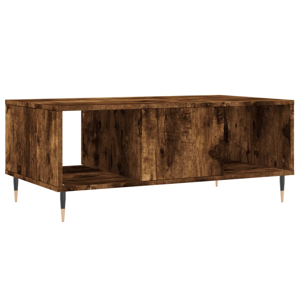 Tavolino da Salotto Rovere Fumo 90x50x36,5 cm Legno Multistrato | homemem39