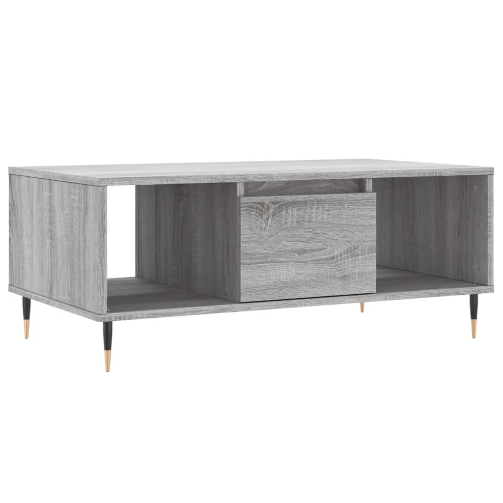 Tavolino Salotto Grigio Sonoma 90x50x36,5 cm Legno Multistrato | homemem39