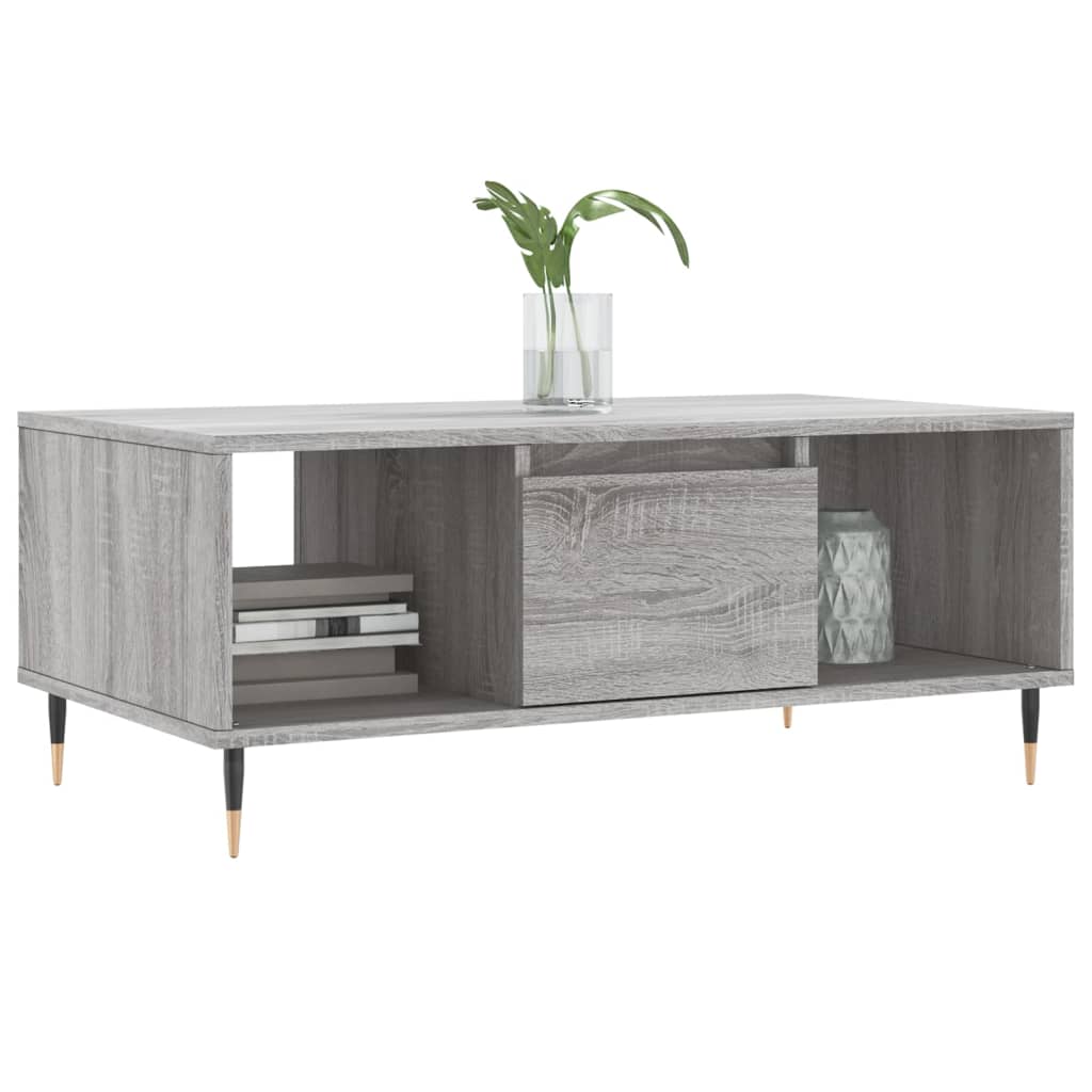 Tavolino Salotto Grigio Sonoma 90x50x36,5 cm Legno Multistrato | homemem39