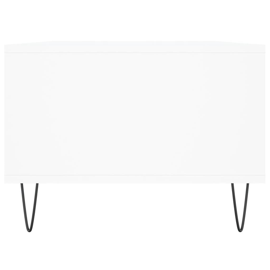 Tavolino da Salotto Bianco 90x50x36,5 cm in Legno Multistrato | homemem39