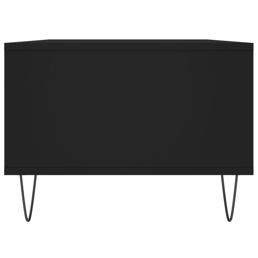 Tavolino da Salotto Nero 90x50x36,5 cm in Legno Multistrato | homemem39
