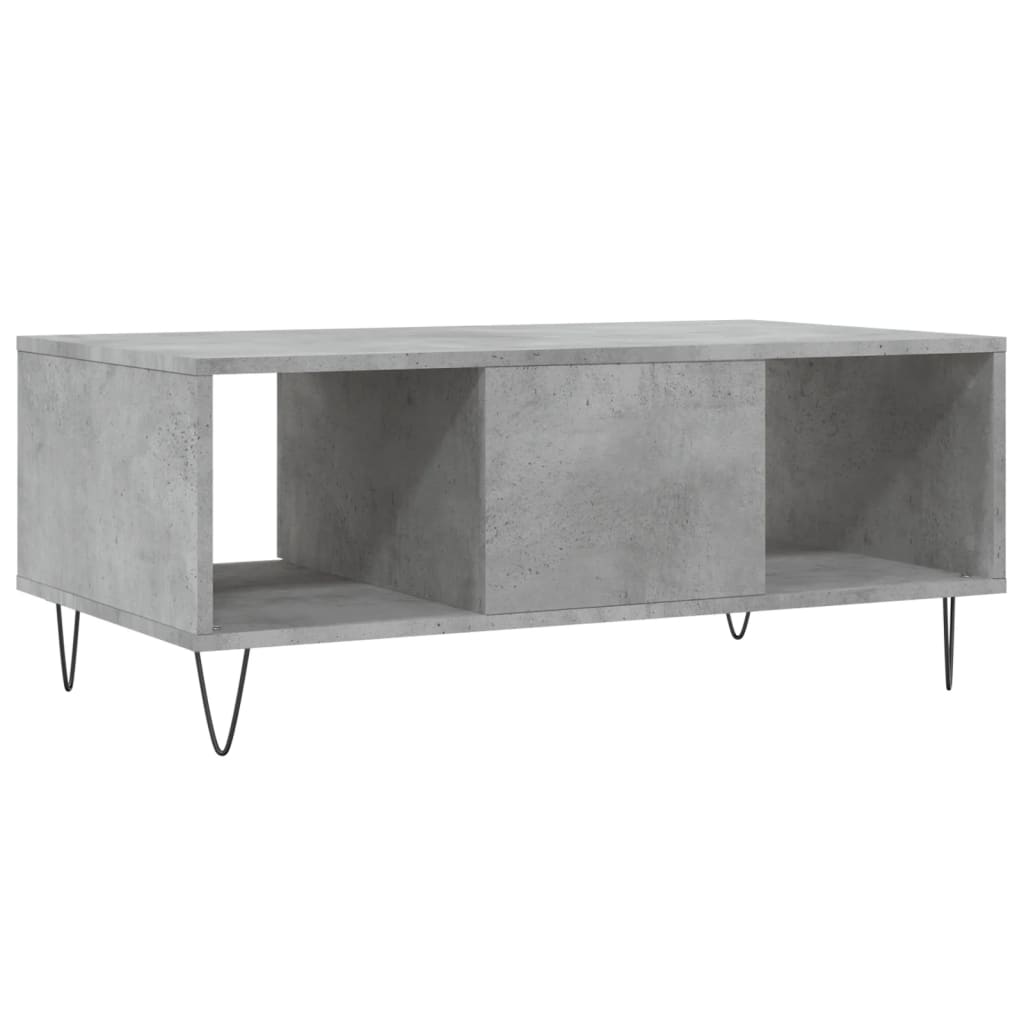 Tavolino Salotto Grigio Cemento 90x50x36,5 cm Legno Multistrato | homemem39