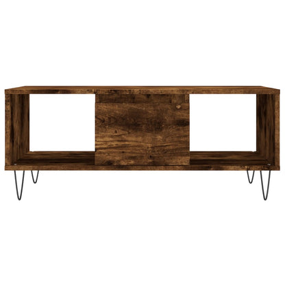 Tavolino da Salotto Rovere Fumo 90x50x36,5 cm Legno Multistrato | homemem39