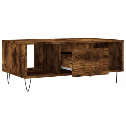 Tavolino da Salotto Rovere Fumo 90x50x36,5 cm Legno Multistrato | homemem39
