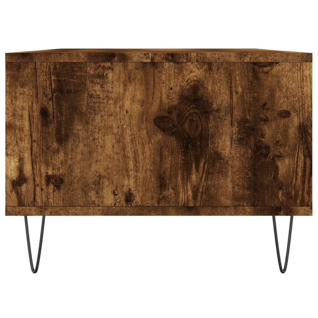 Tavolino da Salotto Rovere Fumo 90x50x36,5 cm Legno Multistrato | homemem39
