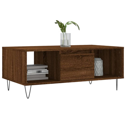 Tavolino da Salotto Rovere Marrone 90x50x36,5 cm in Multistrato | homemem39