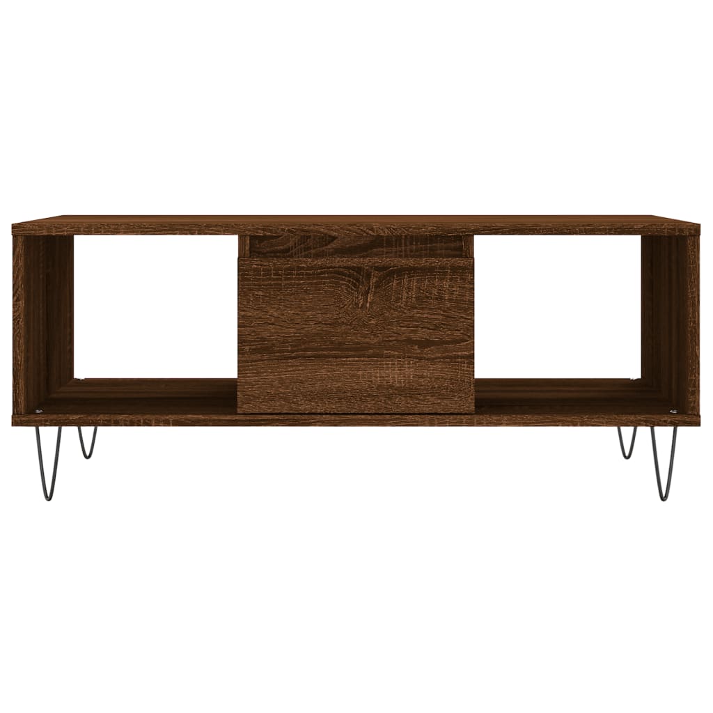 Tavolino da Salotto Rovere Marrone 90x50x36,5 cm in Multistrato | homemem39